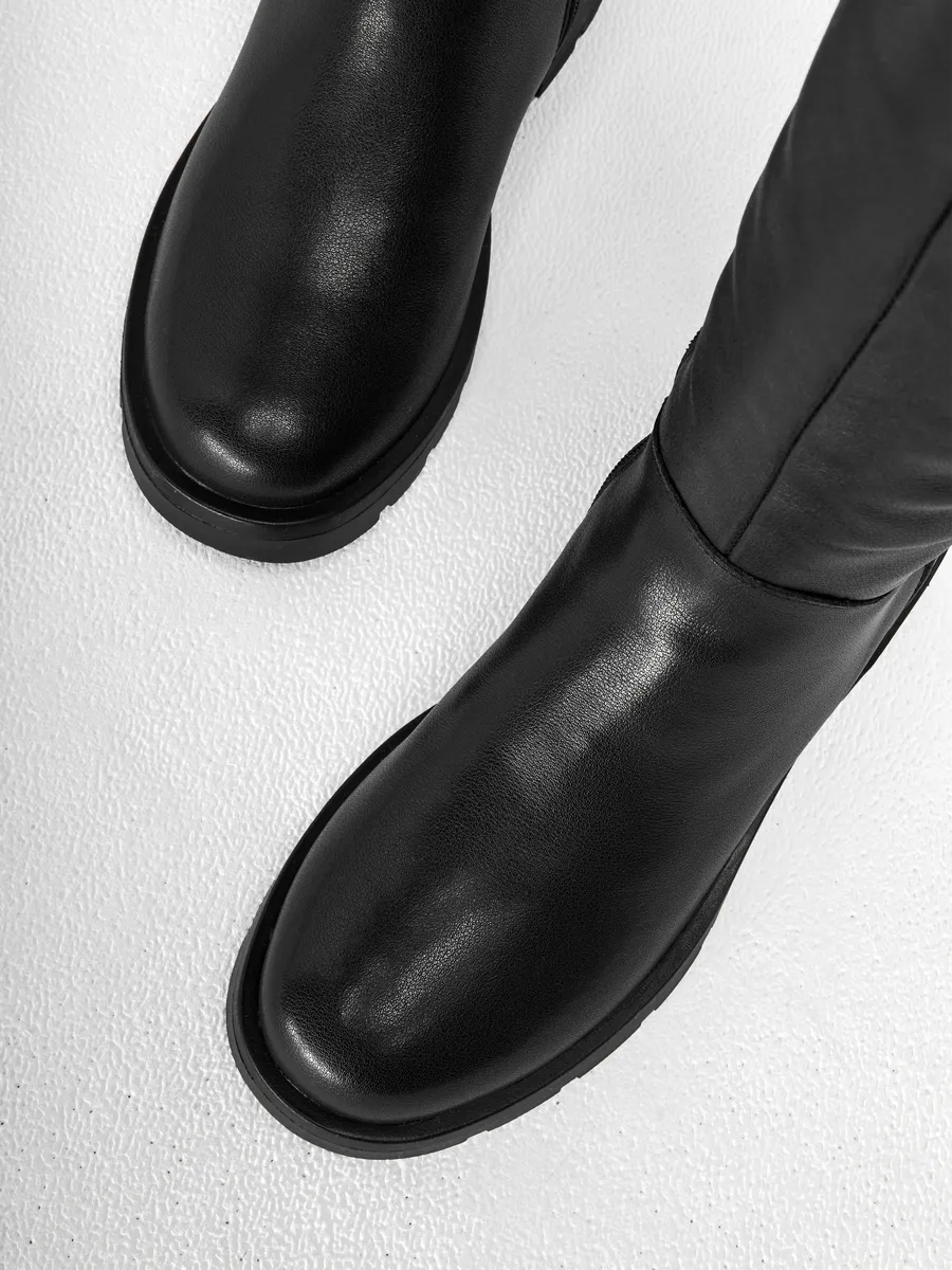 Сапоги женские зимние натуральная кожа на каблуке 25-WPE29-44-101