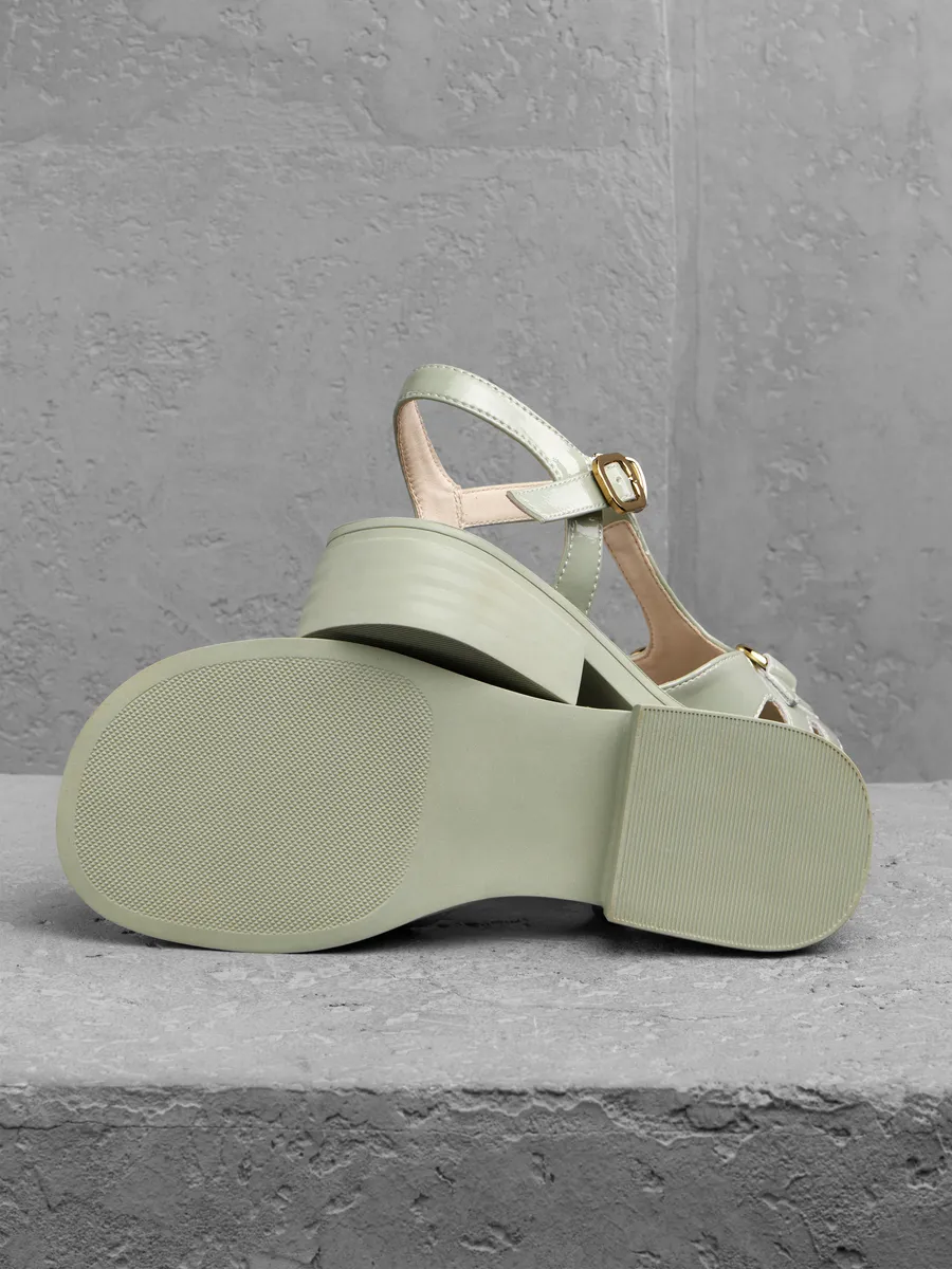 Босоножки женские летние натуральная кожа лаковые 31V20-9-013