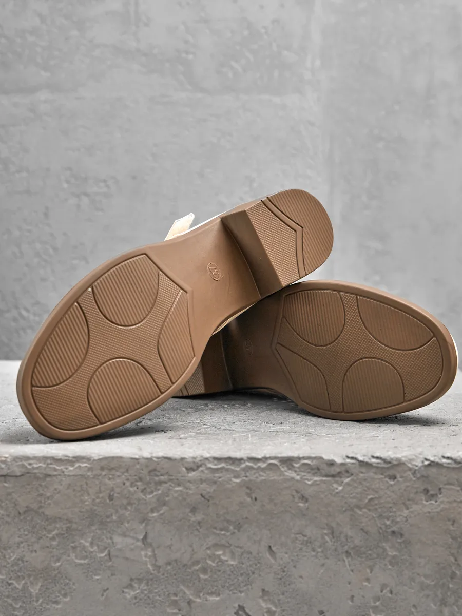 Туфли женские на низком каблуке натуральная кожа CV248-160k