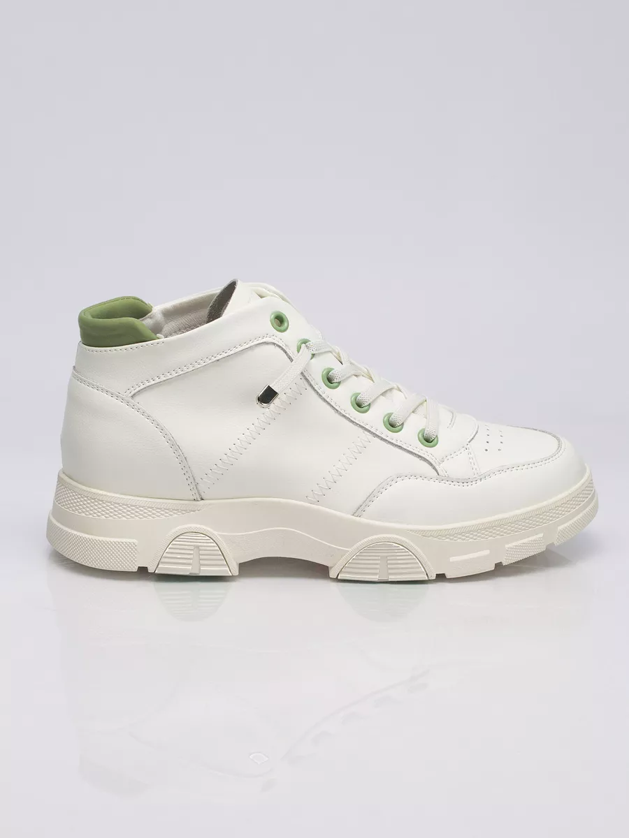 Кроссовки женские натуральная кожа белые на платформе XJU-22442-2B-SP-K