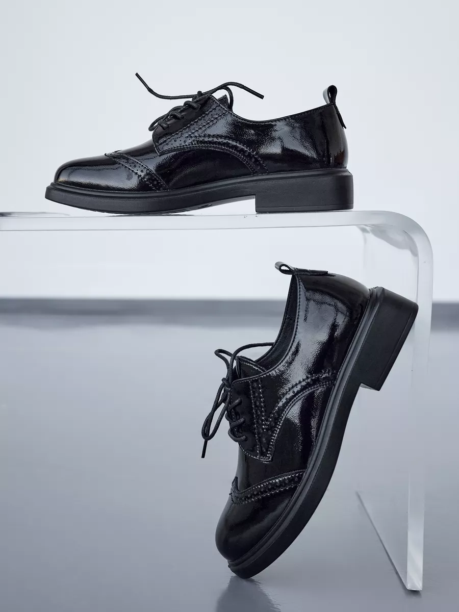 Туфли броги женские на низком каблуке натуральная кожа 42-TZU9-1-501k