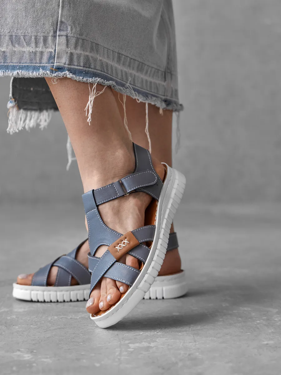 Босоножки женские летние на платформе натуральная кожа 41-BKY19-22-1022