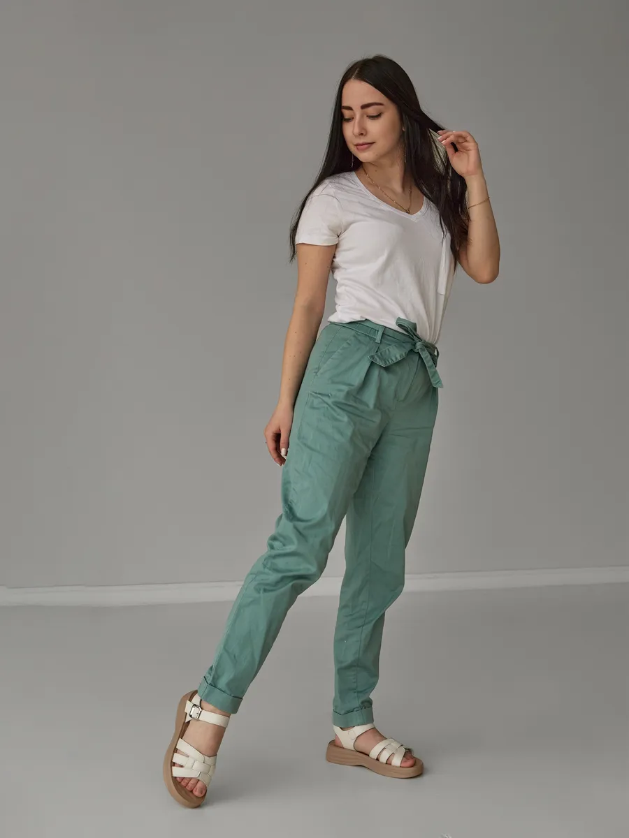 Босоножки женские летние натуральная кожа на низком каблуке EH340-021