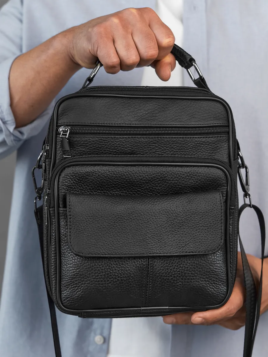 Сумка мужская через плечо кожаная барсетка натуральная кожа XV023-01S