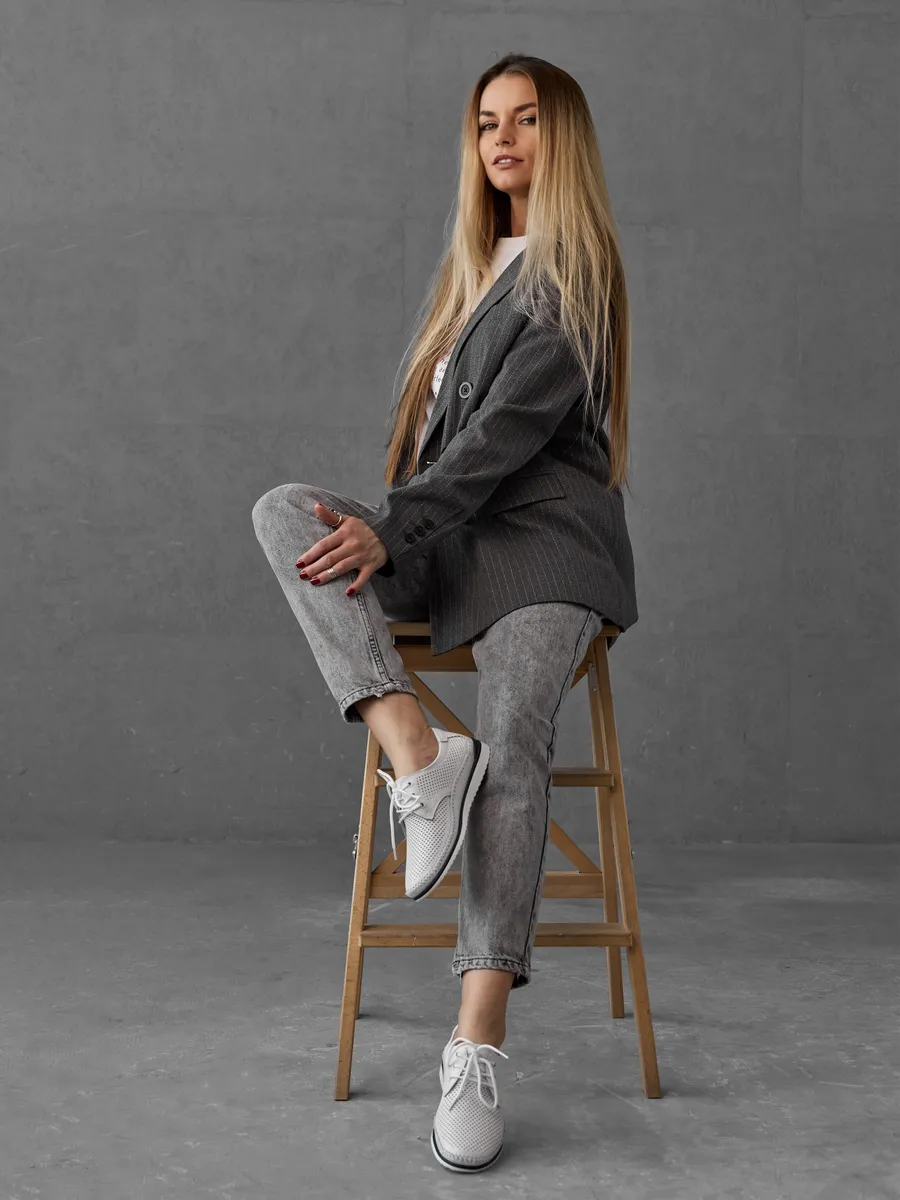 Мокасины женские летние натуральная кожа дышащие 41-TPY4-25-112