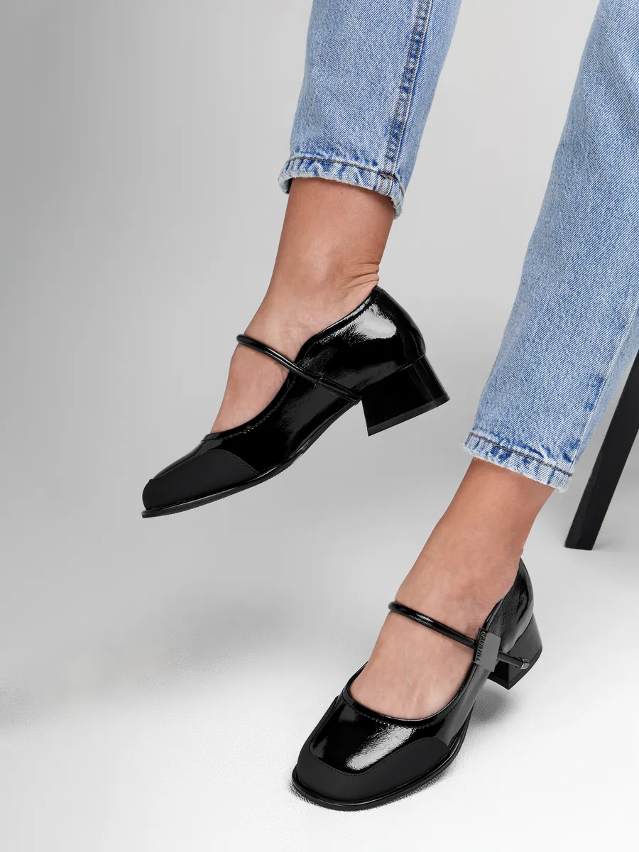 Туфли женские осенние натуральная кожа на каблуке 25-TZA4-8-501