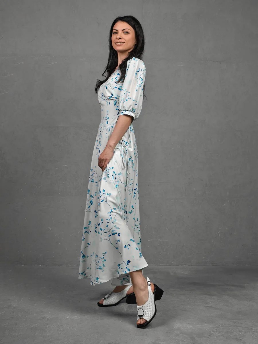 Босоножки женские летние натуральная кожа на каблуке белые 31F5-36-020