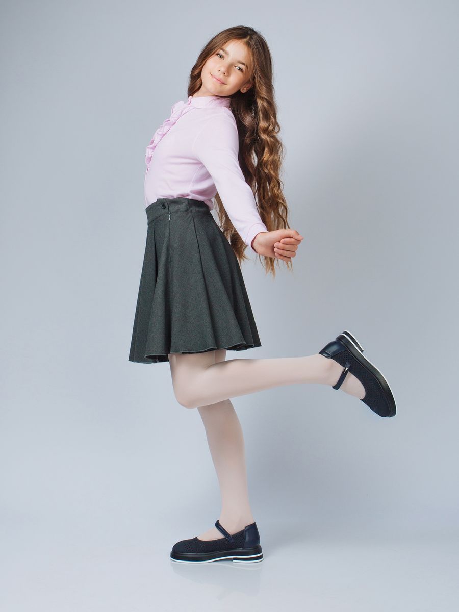 Туфли школьные для девочки черные закрытые мэри джейн KPN011-011K