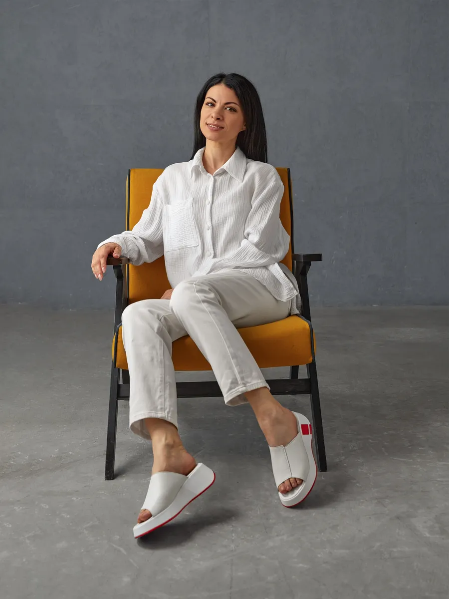 Сабо женские кожаные на платформе летние медицинские UQX-41244-2B-SP