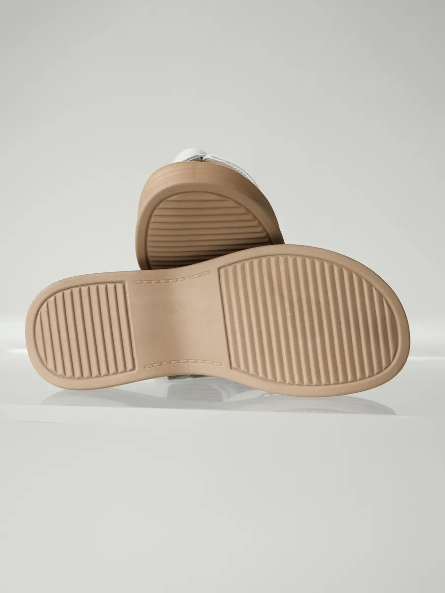 Босоножки женские летние натуральная кожа на низком каблуке EH340-021