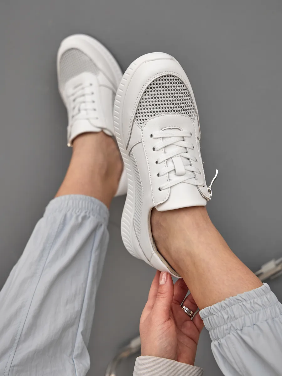 Кроссовки летние натуральная кожа дышащие RN160-012