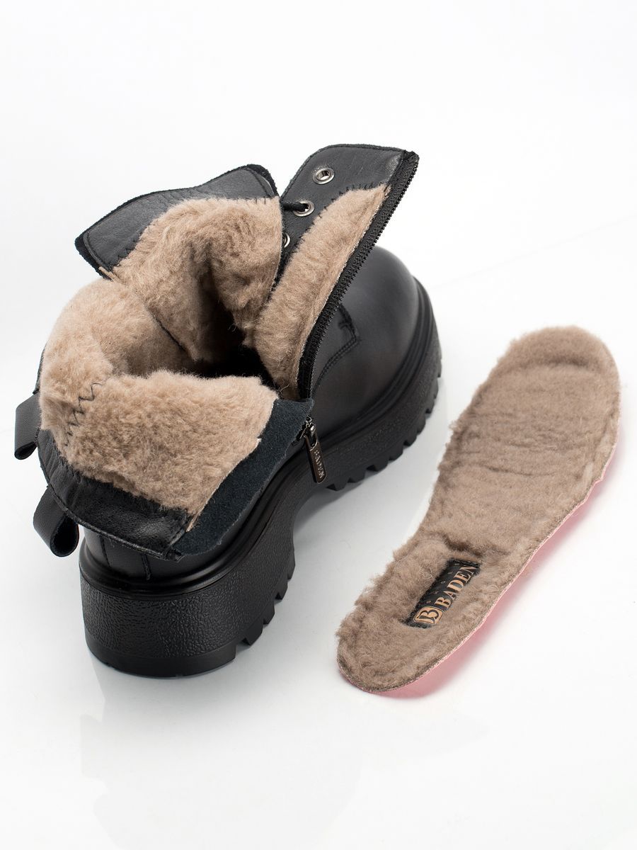 Ботинки зимние натуральная кожа на каблуке AC027-030