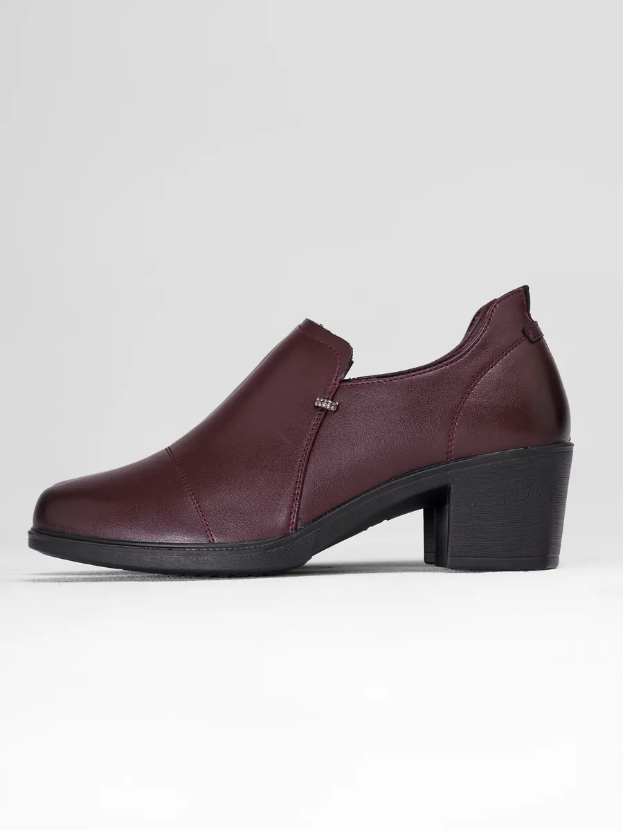 Туфли женские осенние натуральная кожа на низком каблуке CV006-181Lk