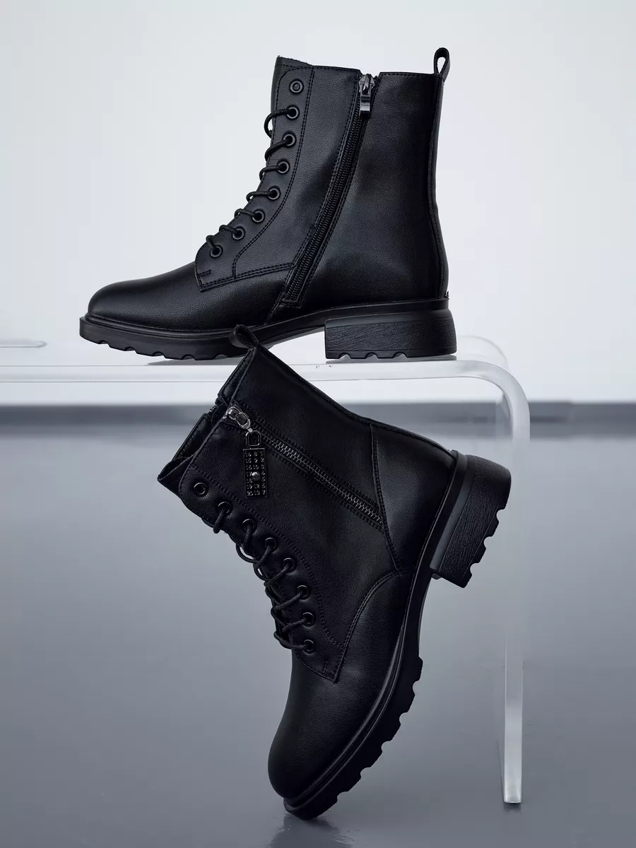 Ботинки женские демисезонные натуральная кожа на шнурках 42-DBU3-27-301k