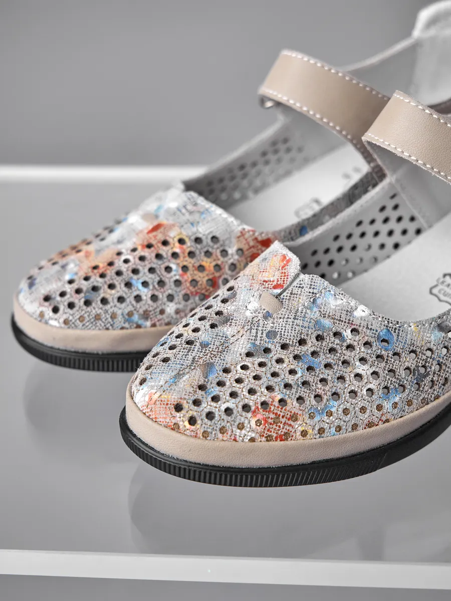 Туфли женские на низком каблуке натуральная кожа HX142-012Lk