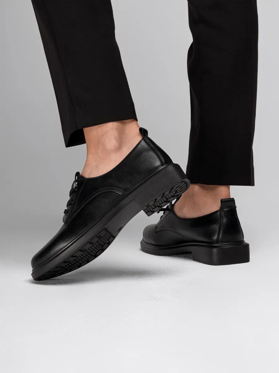 Туфли женские осенние на низком каблуке натуральная кожа EH119-130