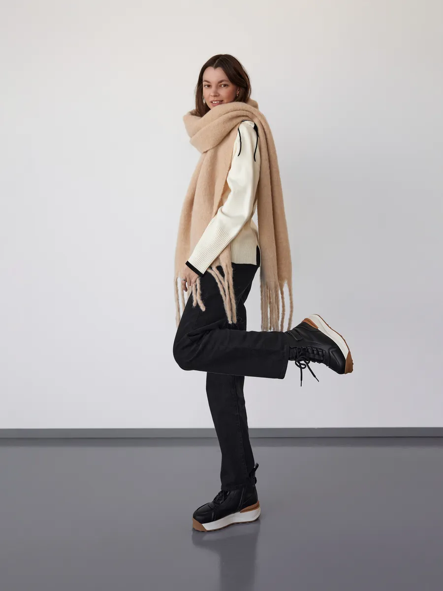 Ботинки женские зимние натуральная кожа спортивные 42-ZBE34-1-101