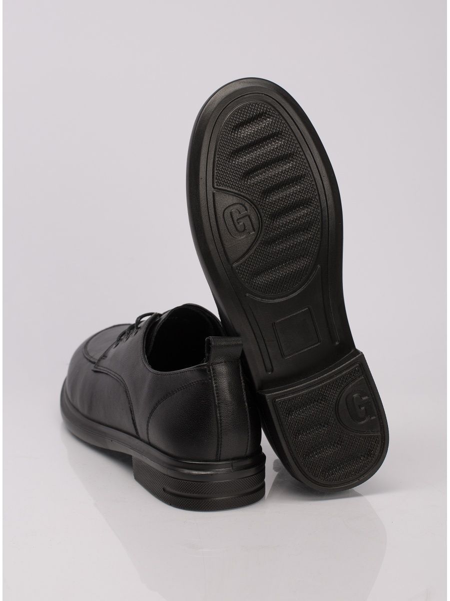 Туфли женские натуральная кожа осенние черные на каблуке 31R6-3-011