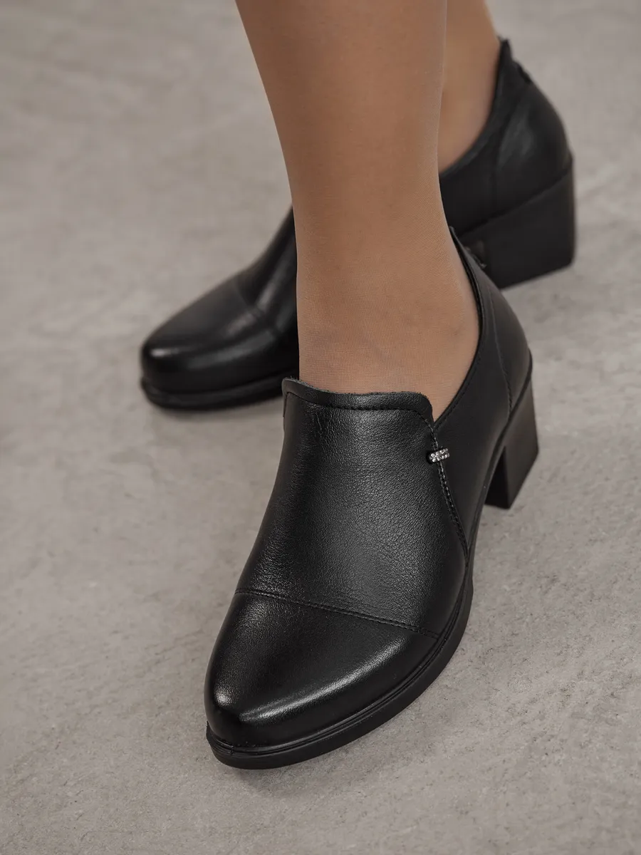 Туфли женские натуральная кожа осенние на каблуке CV006-180