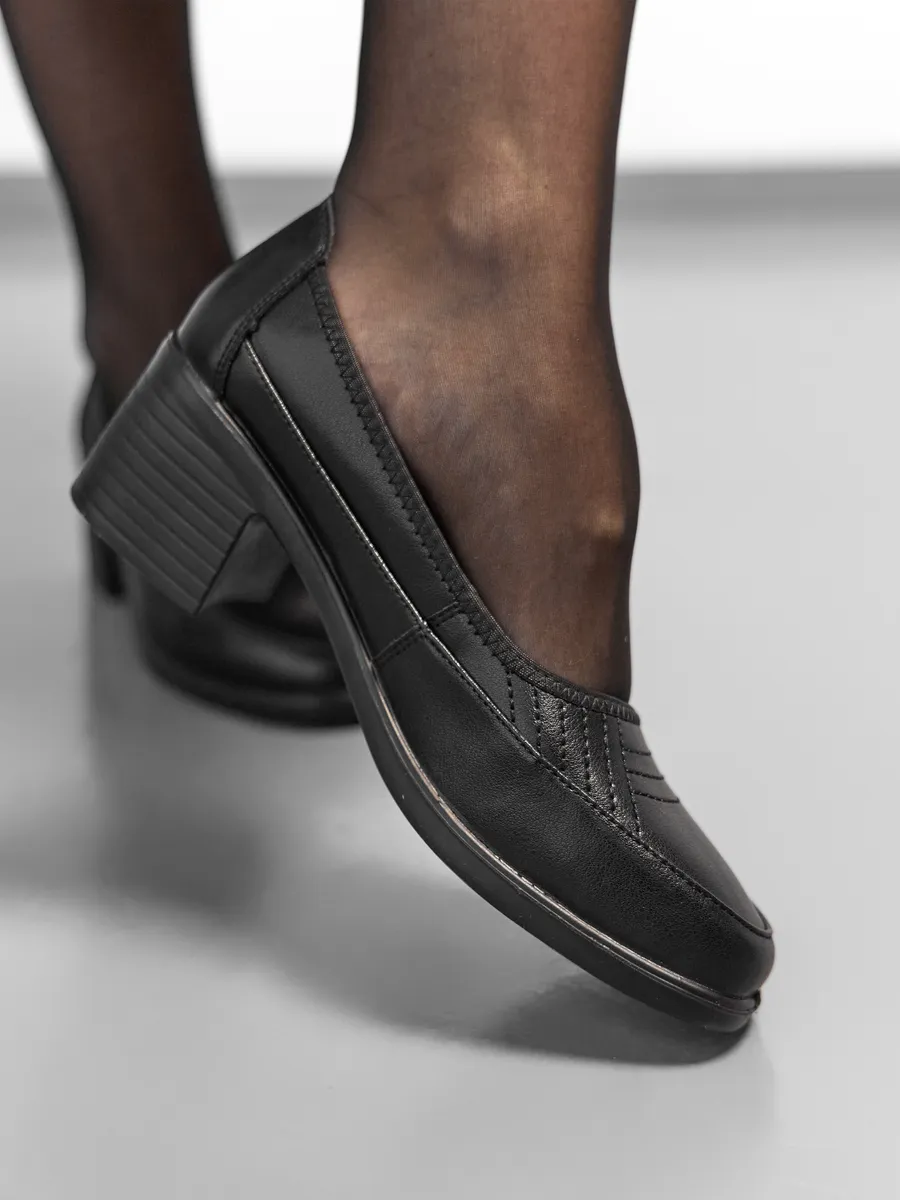 Туфли женские натуральная кожа на каблуке 31R3-6-011