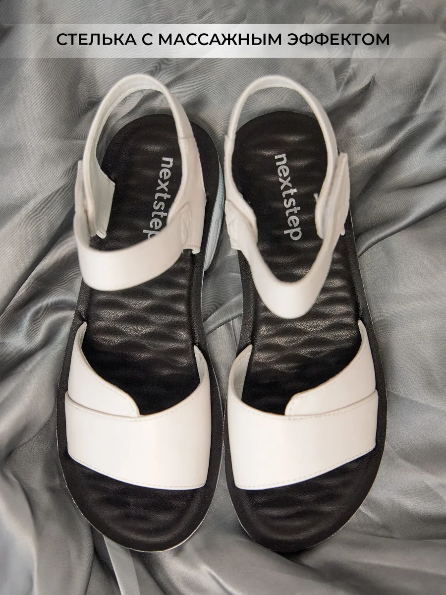 Босоножки женские летние на платформе белые на липучке 2R5-3-112-1k