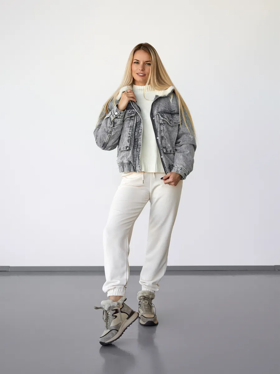 Ботинки женские зимние натуральная кожа спортивные XLH-42114-1D-SW