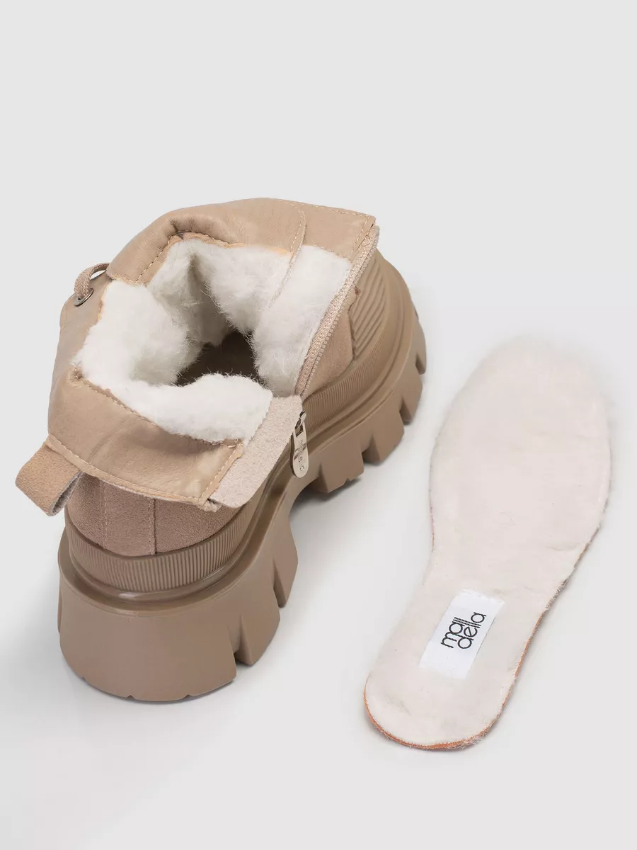 Ботинки зимние натуральная замша на каблуке XBW-32266-1D-SW