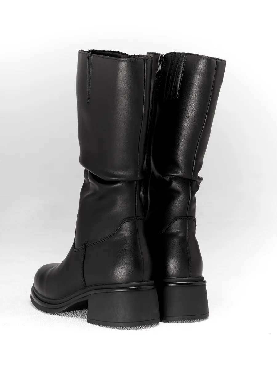 Сапоги женские зимние натуральная кожа на каблуке 25-WPE21-14-101