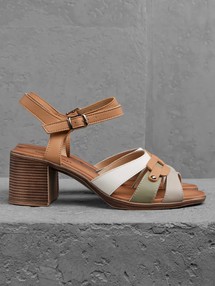 Босоножки женские летние на низком каблуке 51-BME27-54-106