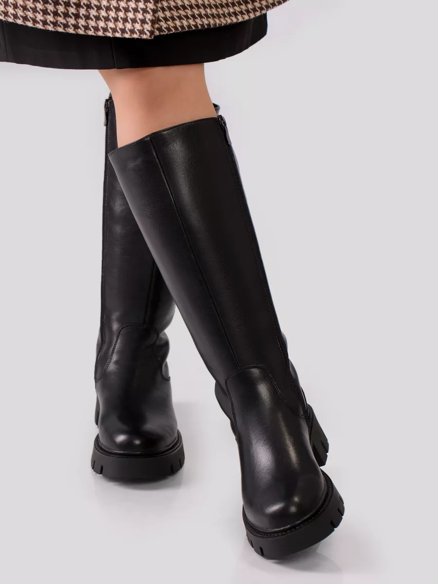 Сапоги зимние натуральная кожа на каблуке XLU-67036-0501-SW