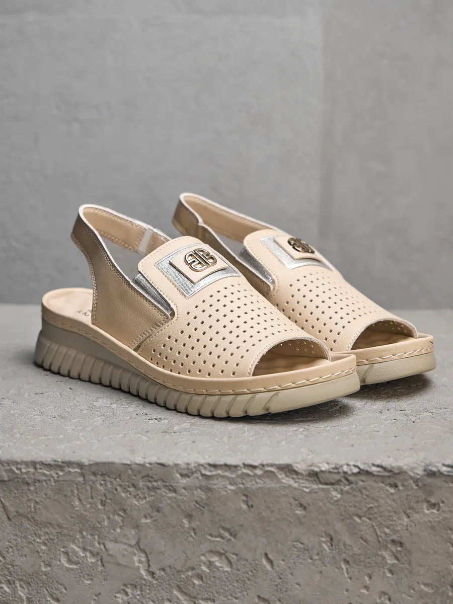 Босоножки женские летние без каблука натуральная кожа FB298-021k