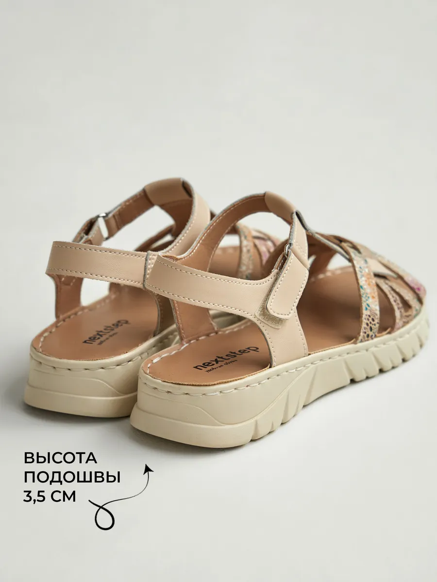 Босоножки женские летние натуральная кожа без каблука RN247-013