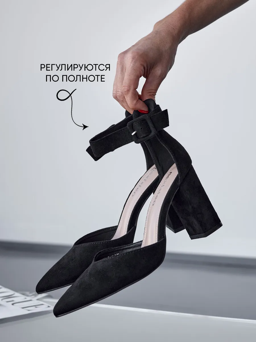 Туфли женские классические  на высоком каблуке 8681-3-1k