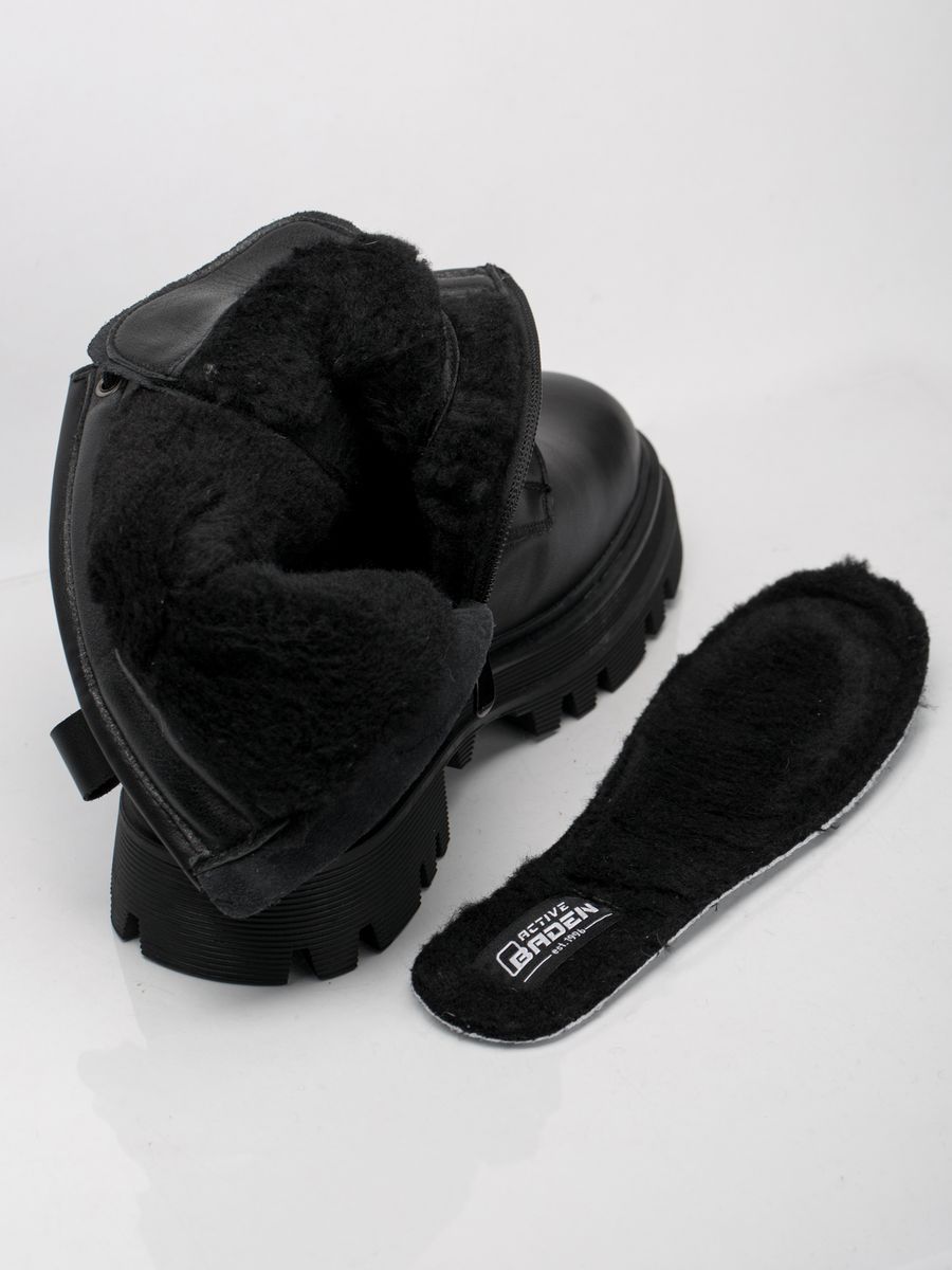 Ботинки зимние натуральная кожа на каблуке KPS005-010