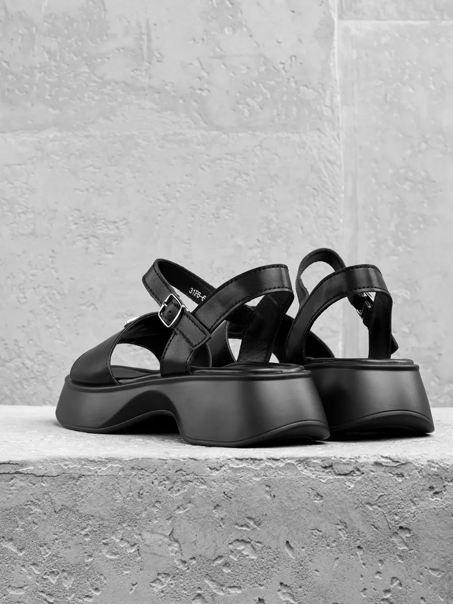 Босоножки женские летние без каблука натуральная кожа 31F6-62-013K