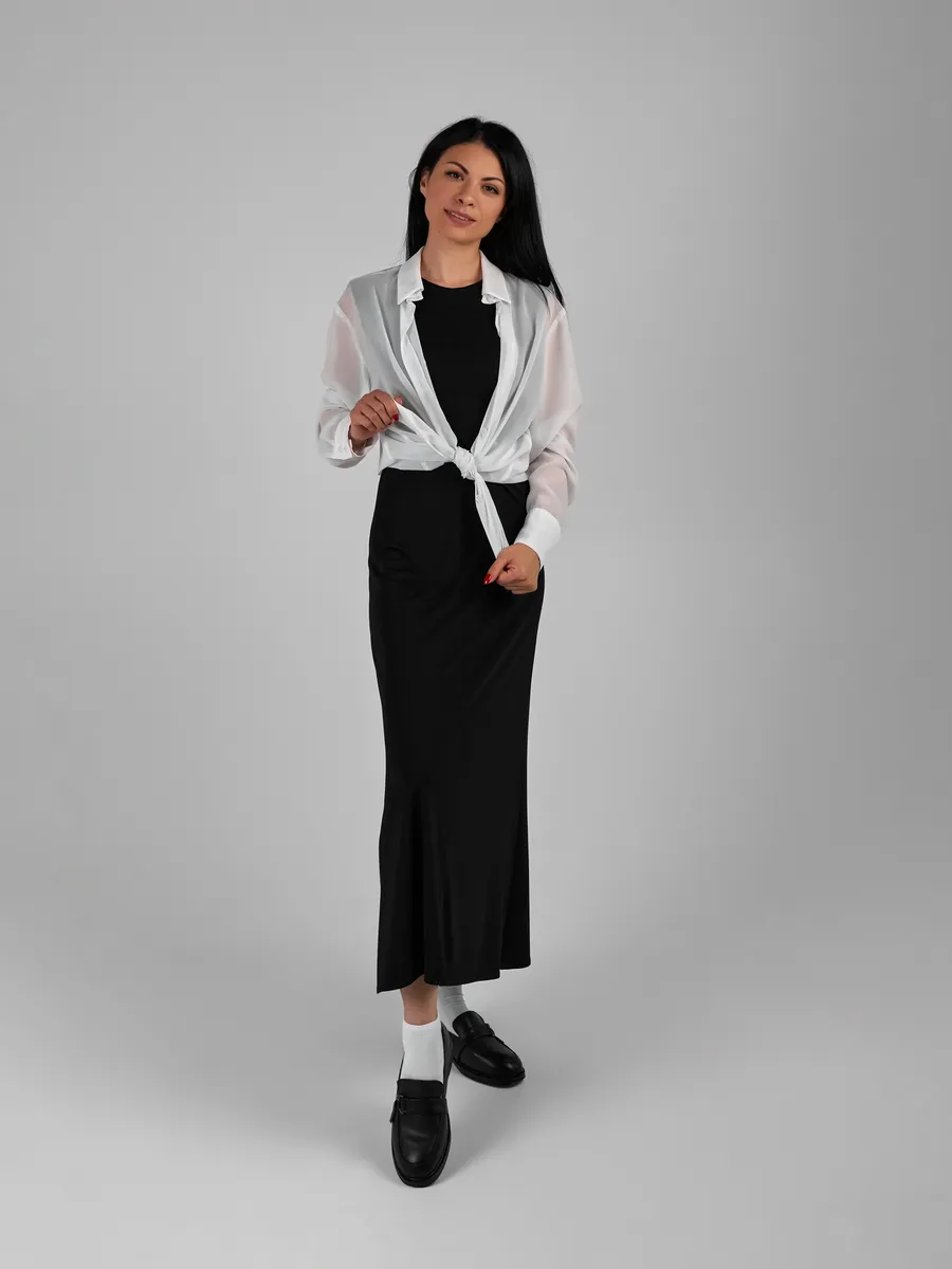 Лоферы женские натуральная кожа черные на каблуке XDN-52599-4A-ST