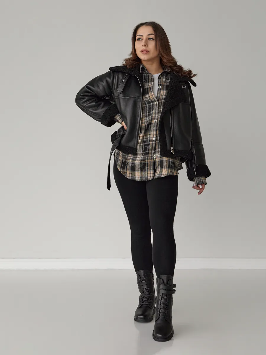 Ботинки женские зимние на каблуке высокие черные 42-ZBE25-22-101