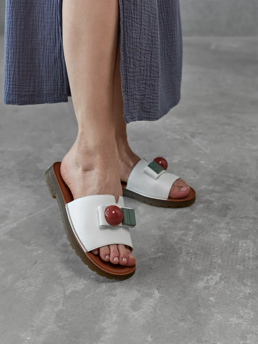 Сабо женские кожаные натуральные летние 12R9-21-112